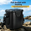 Fishing Bucket for Boating Trips - Lightweight Hard Shell EVA Pail