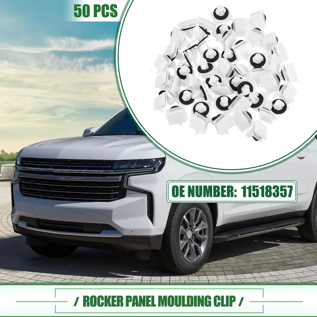 Rocker Panel Clips Replacement Set for Chevrolet Avalanche 2007–2013 (50 Pack)