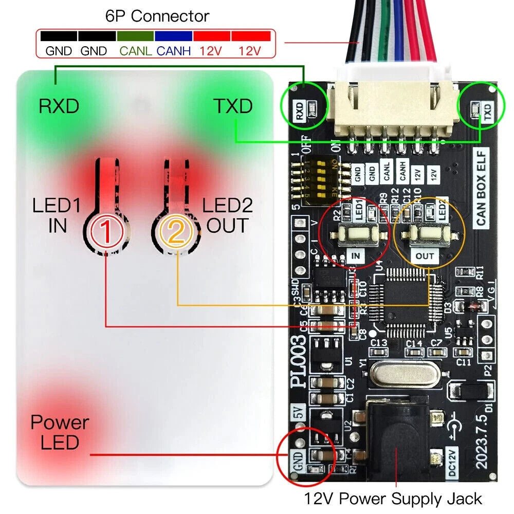 Set of 1 CAN BUS Data Logger for All Cars (Data Transceiver)