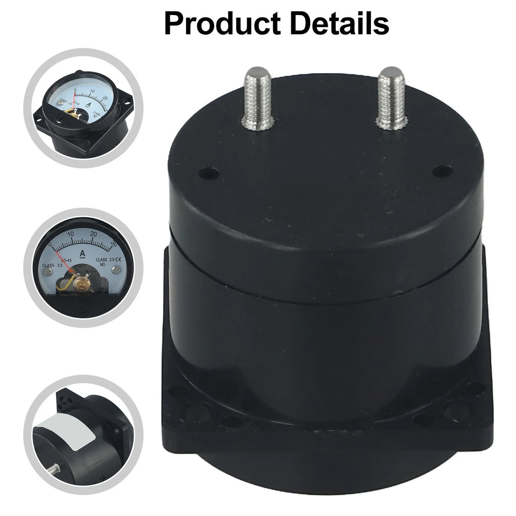 Analog DC Ammeter for Easy Vertical Installation and Screw Wiring