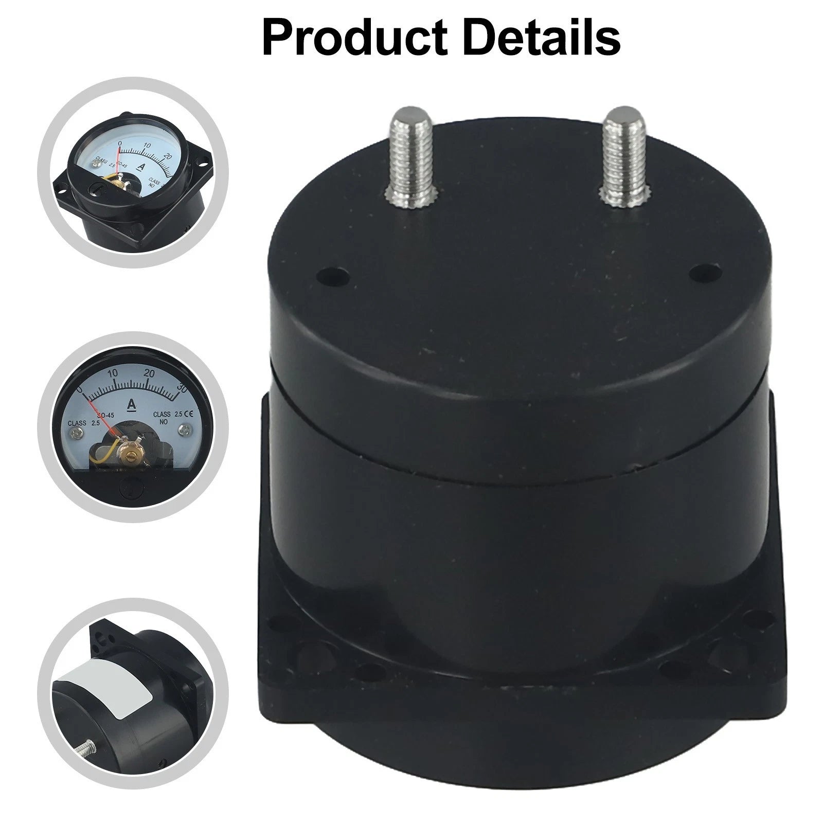 Analog DC Ammeter for Easy Vertical Installation and Screw Wiring