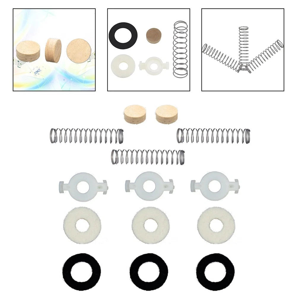 14PCS Trumpet Maintenance Kit for Valve Replacement with Felt and Cork Pads