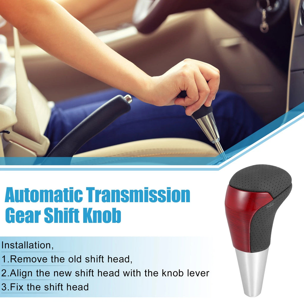 Gear Shift Knob Replacement for Toyota Red Wood Grain Cover (2000–2024)