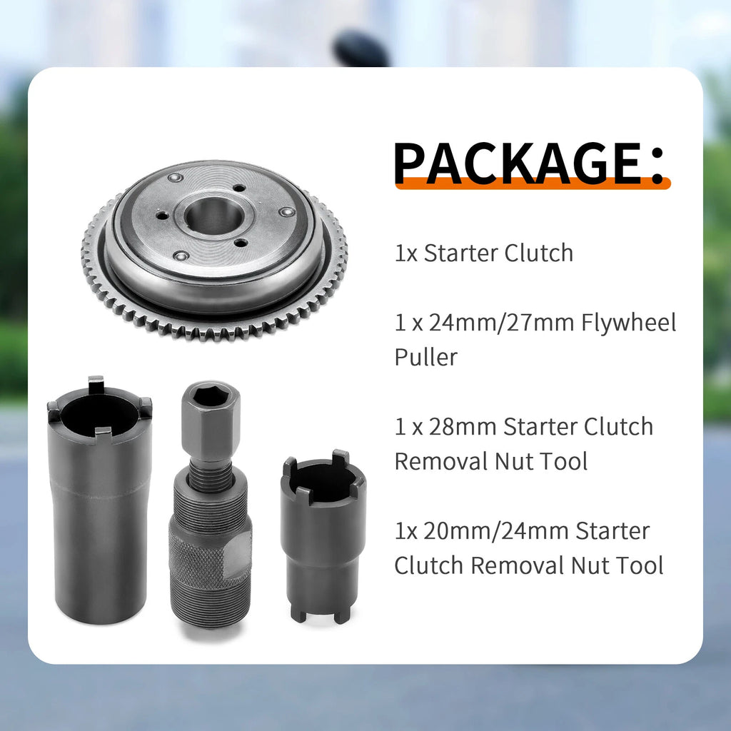 Starter Clutch Tool & Flywheel Puller for GY6 Scooter 125cc 150cc (152QMI 157QMJ)