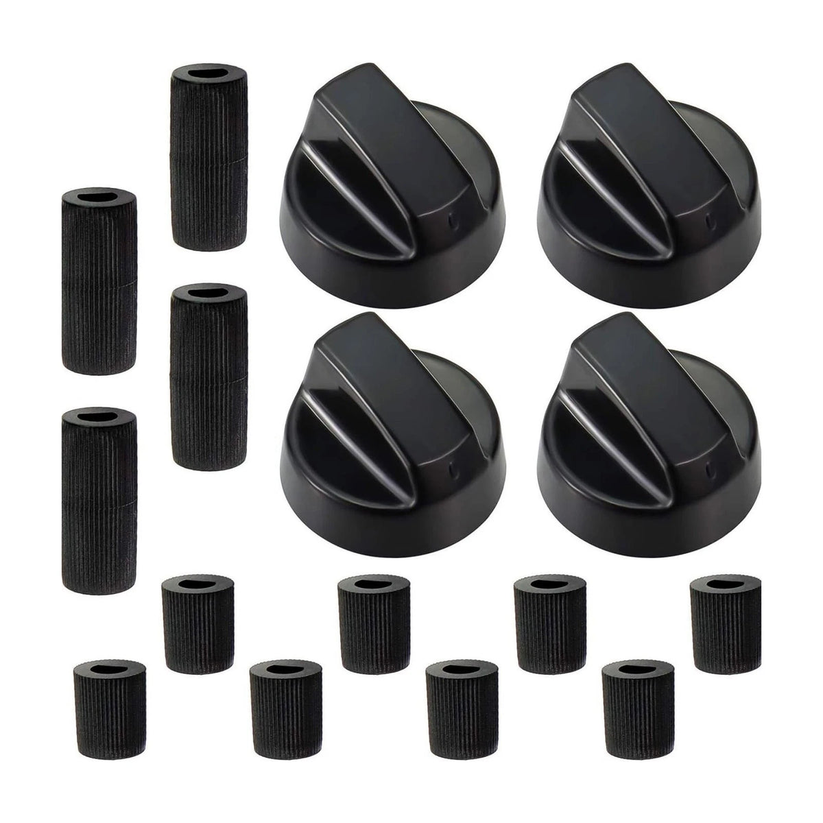 Set of 4 Simmerstat Knobs with D Shaft Inserts 6-8mm Replacement
