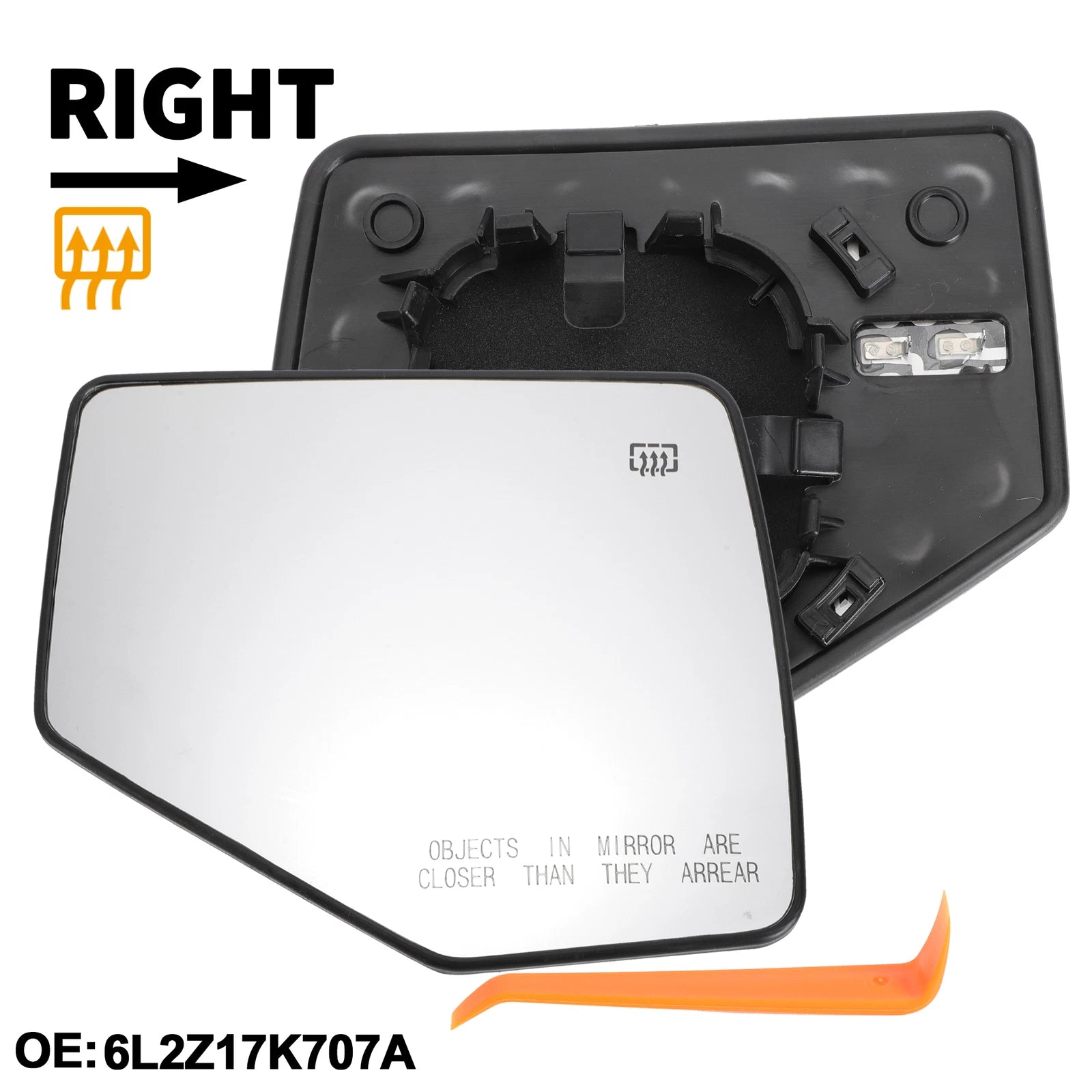 Heated Right Passenger Side Mirror Glass for Ford Explorer (2006–2010)