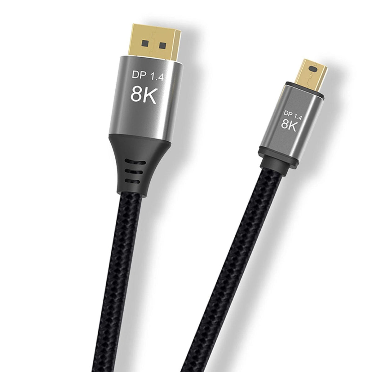 Mini DP to DP Cable Adapter for DisplayPort 1.4 (8K@60Hz, 4K@144Hz)