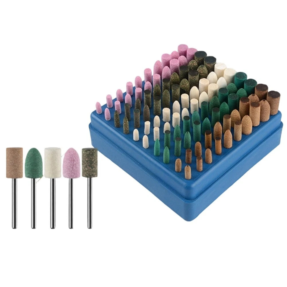 100 Polishing Drill Bits for Metal Jewelry Grinding and Finishing Kit