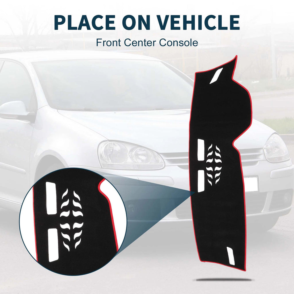 Dashboard Cover Mat for Volkswagen Golf 8 (2021–2024) Black Red