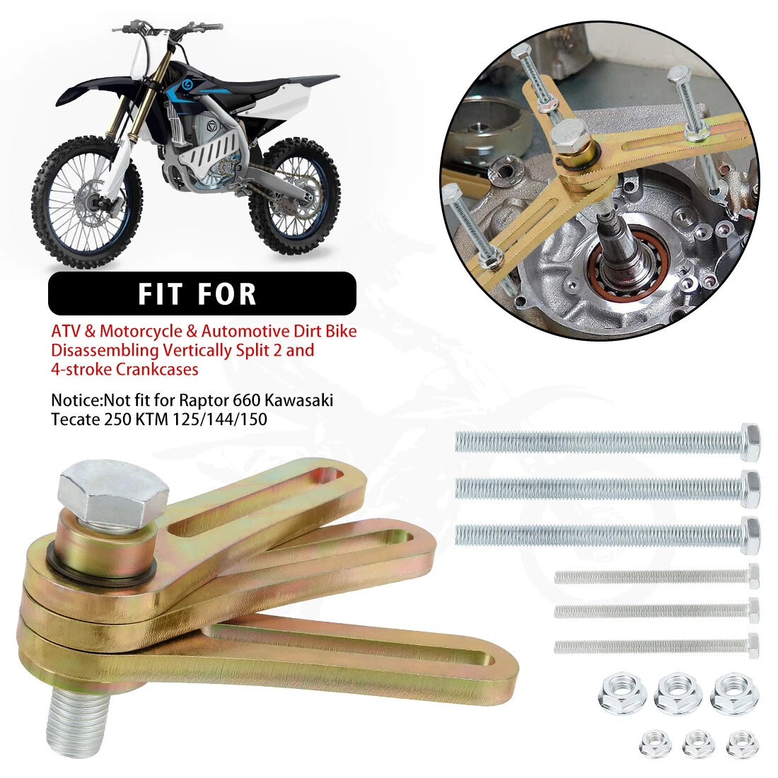 Adjustable Crank Case Splitter Separator Tool for ATV Dirt Bike