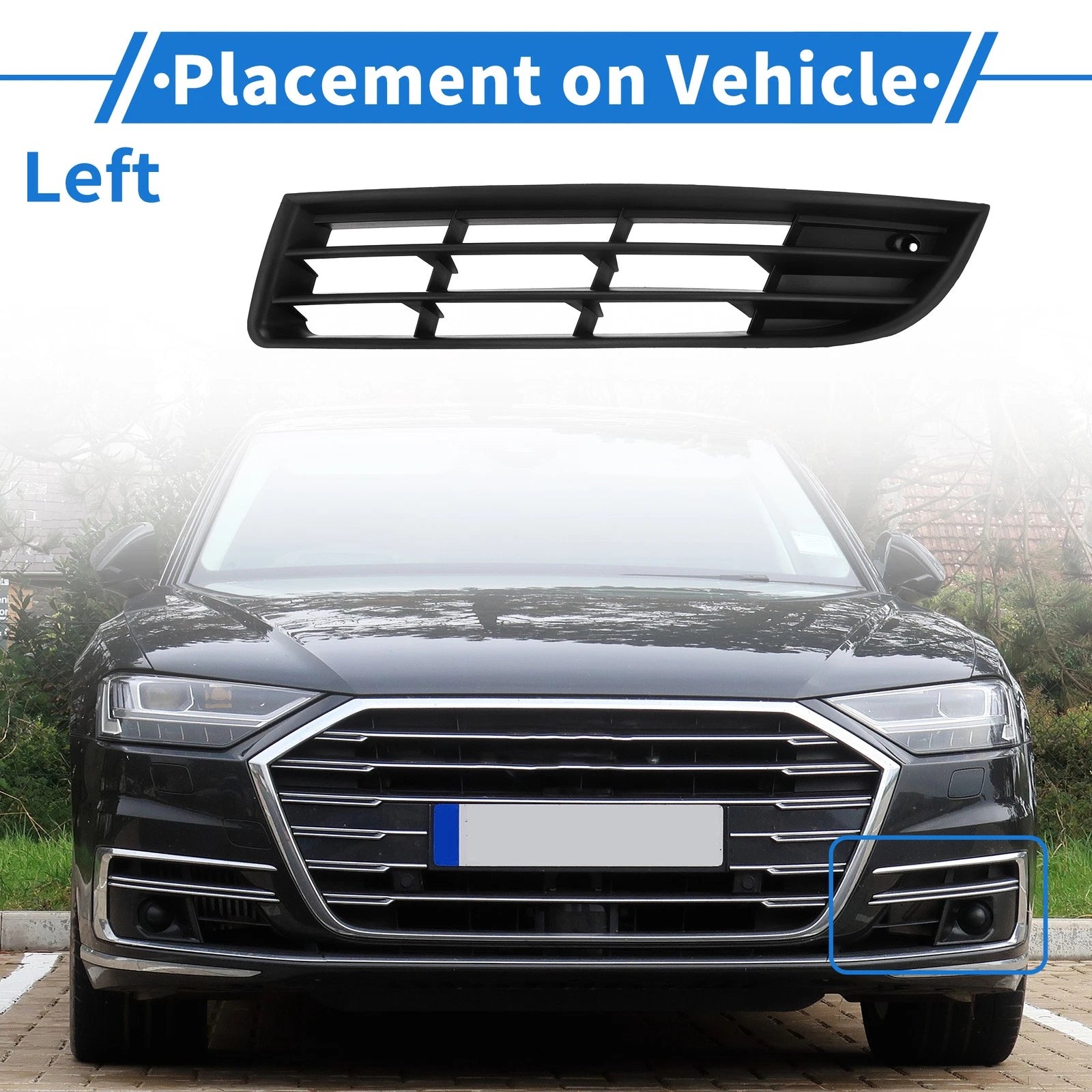 Front Left Fog Light Grill Replacement for Volkswagen Passat (2007–2011)