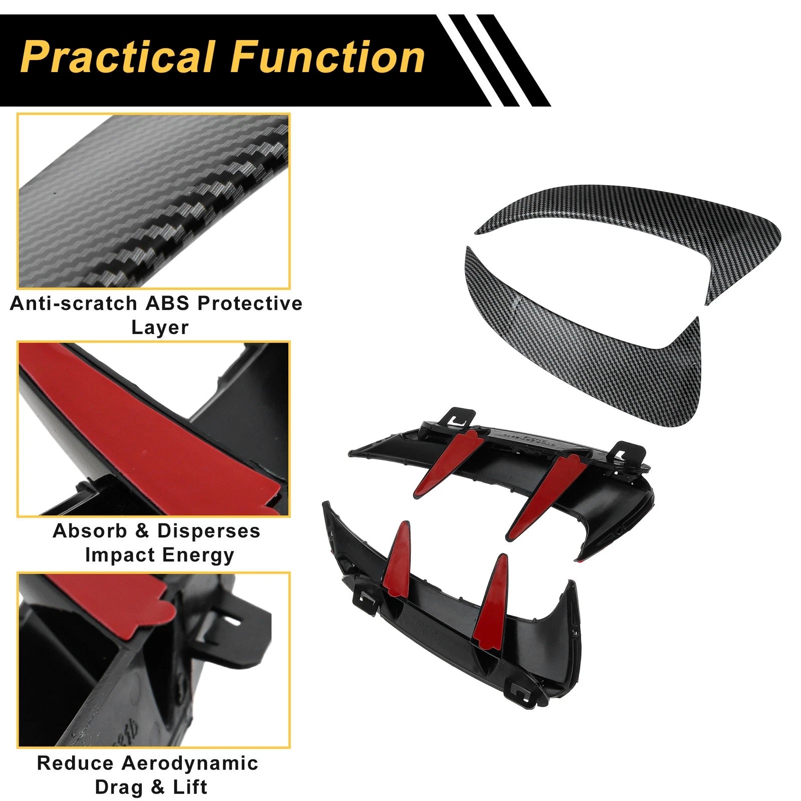 Rear Bumper Spoiler Pair Replacement for Mercedes-Benz CLA W177 (2019–2025)