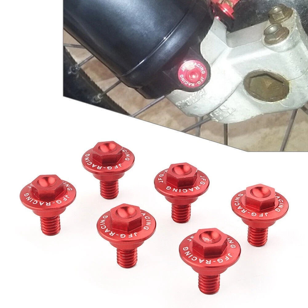 6x Front Fork Guard Bolts for Honda CR125 CRF250R 250X