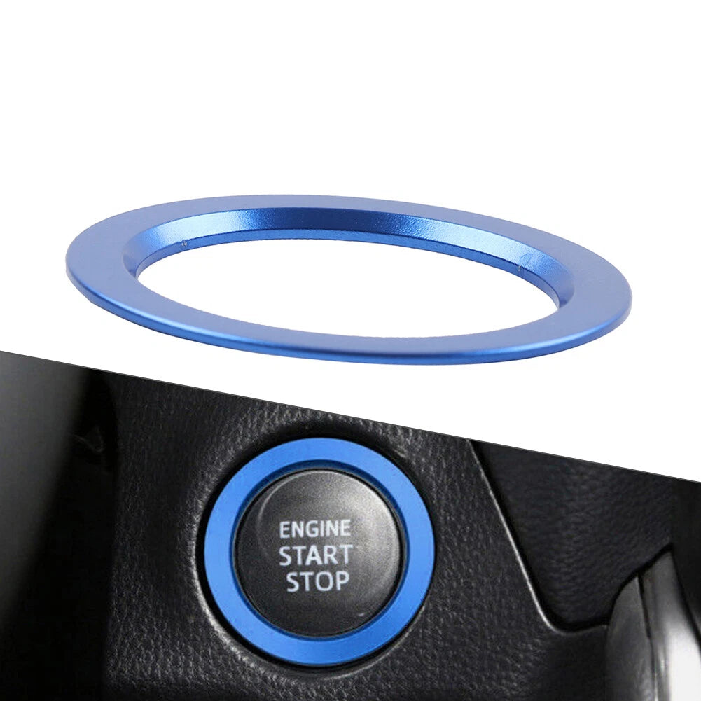 Blue Engine Start Stop Button Trim Ring For Toyota Tacoma Camry Prius Corolla