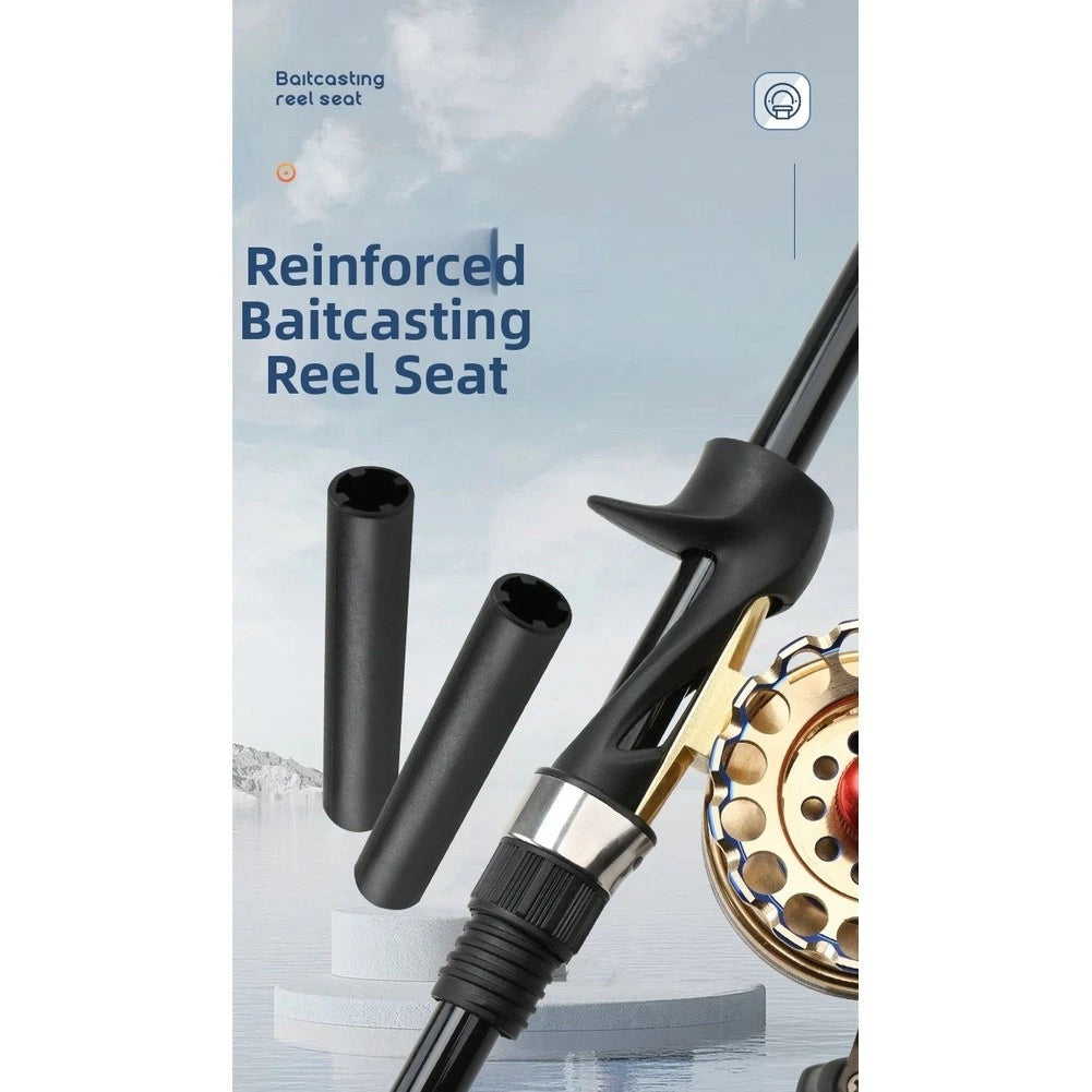 Fishing Rod Reel Seat Tube Adapter with Adjustable Thread Plastic Alloy