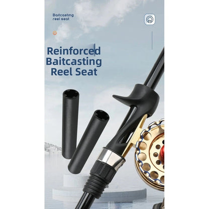 Fishing Rod Reel Seat Tube Adapter with Adjustable Thread Plastic Alloy