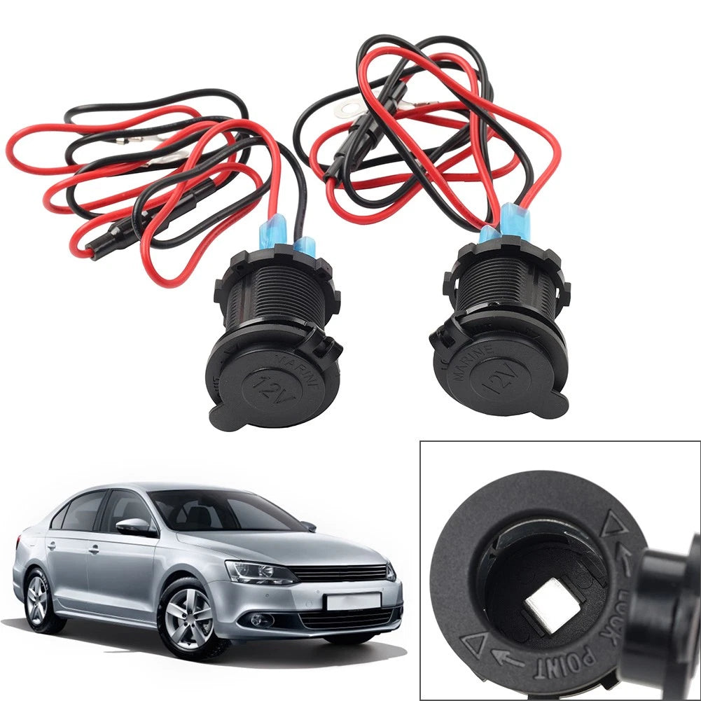 2X Cigarette Lighter Socket Plug Adapter for Car Motorcycle Boat (12V/24V)