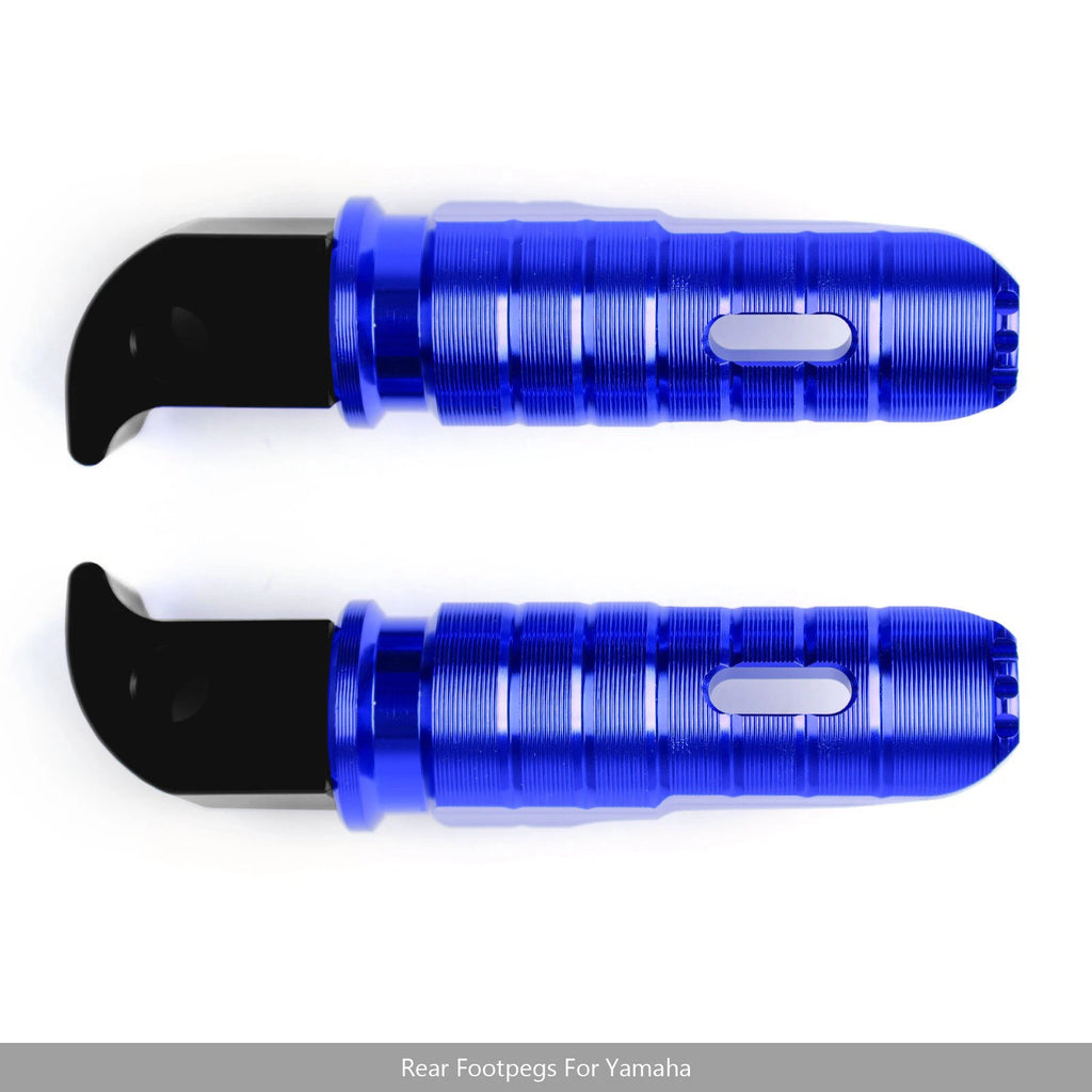 Rear Foot Pegs for Yamaha MT-10, FZ-10, MT-09, FZ-09, MT-07, FZ-07, YZF R3, R25 (2016–2023) - Blue T9