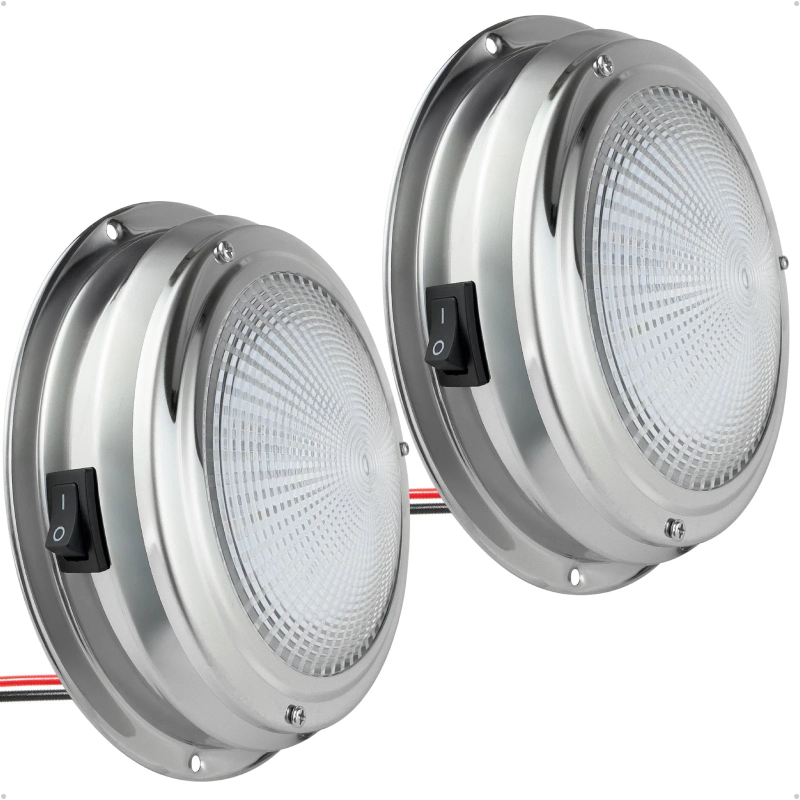 2X Marine LED Interior Dome Light for Boat Ceiling (6")