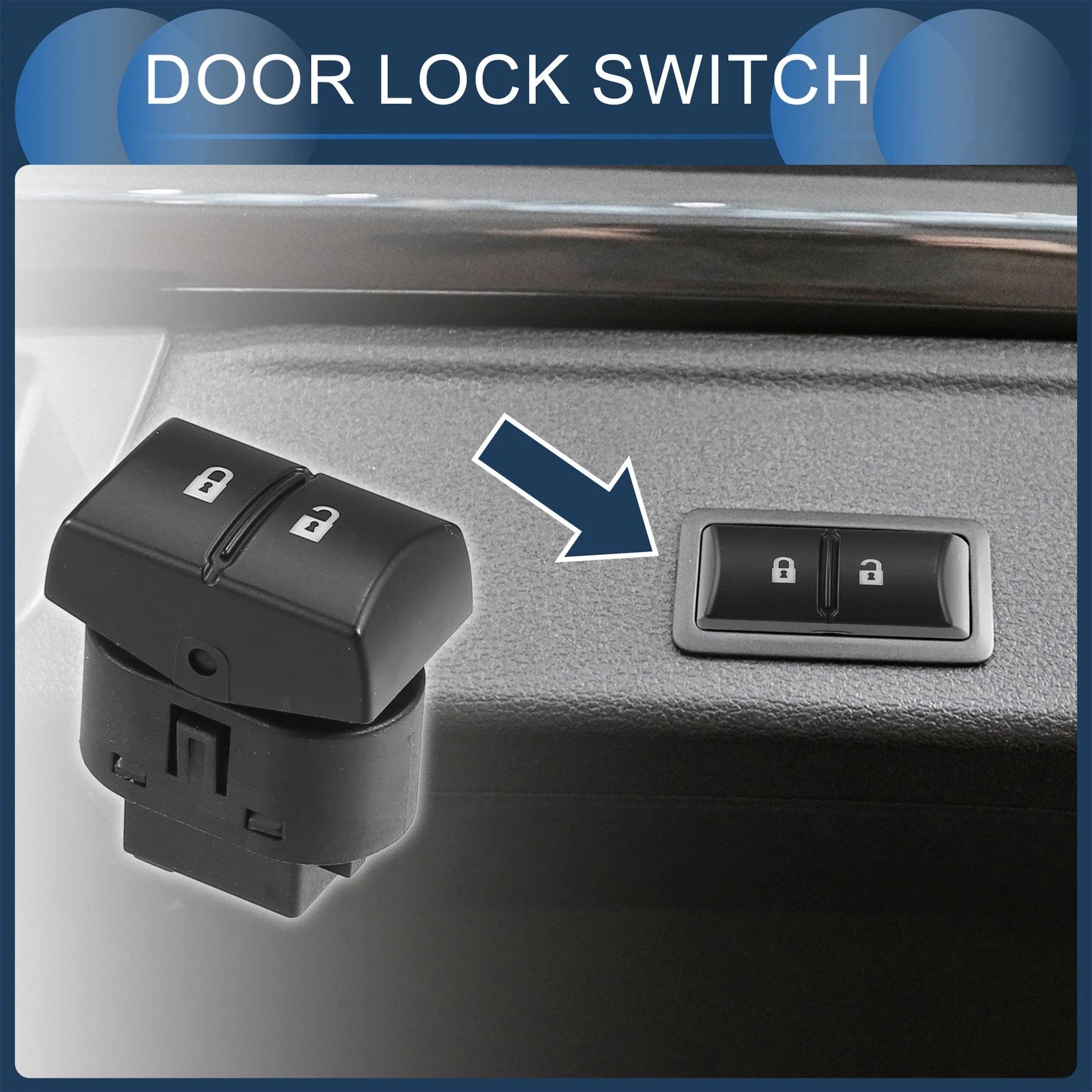 Door Lock Switch Front Right Passenger Replacement for Chevrolet Cobalt (2005–2010)