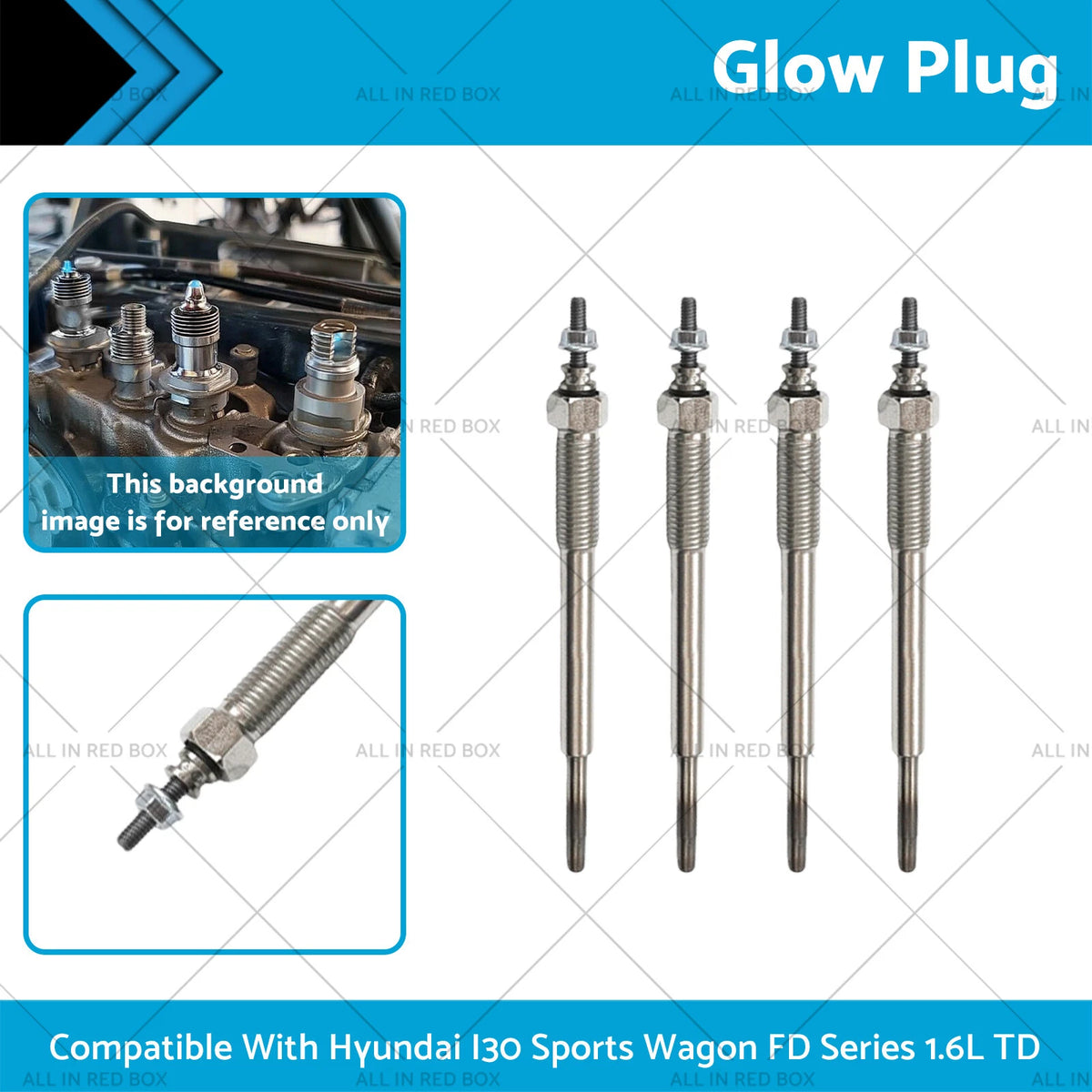 4X Glow Plug Set for Hyundai i30 (2007–2012) D4FB