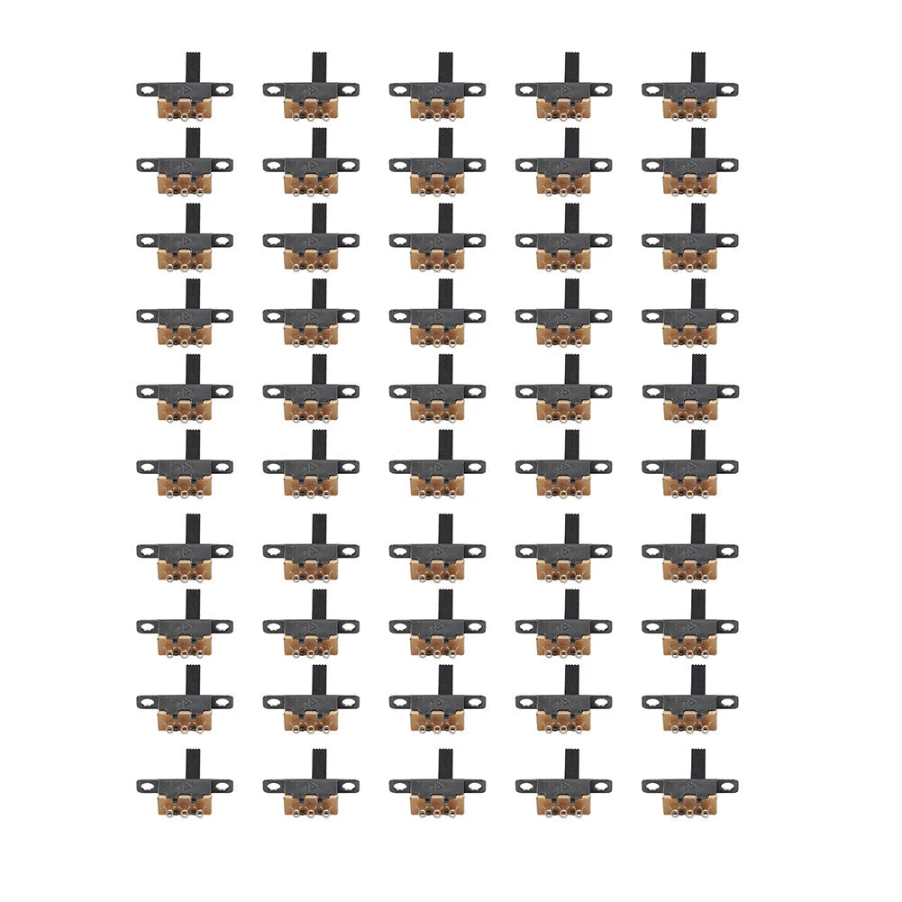 50Pcs 8mm Vertical Slide Switch SPDT 2 Position 3 Terminals PCB Panel Latching