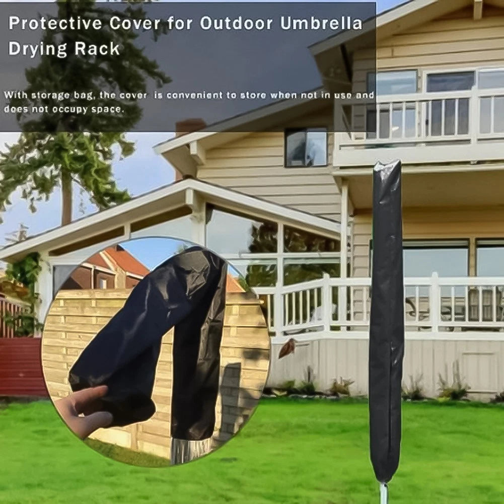 Rotary Washing Line Cover for 16x16x168cm (Weatherproof, Black)