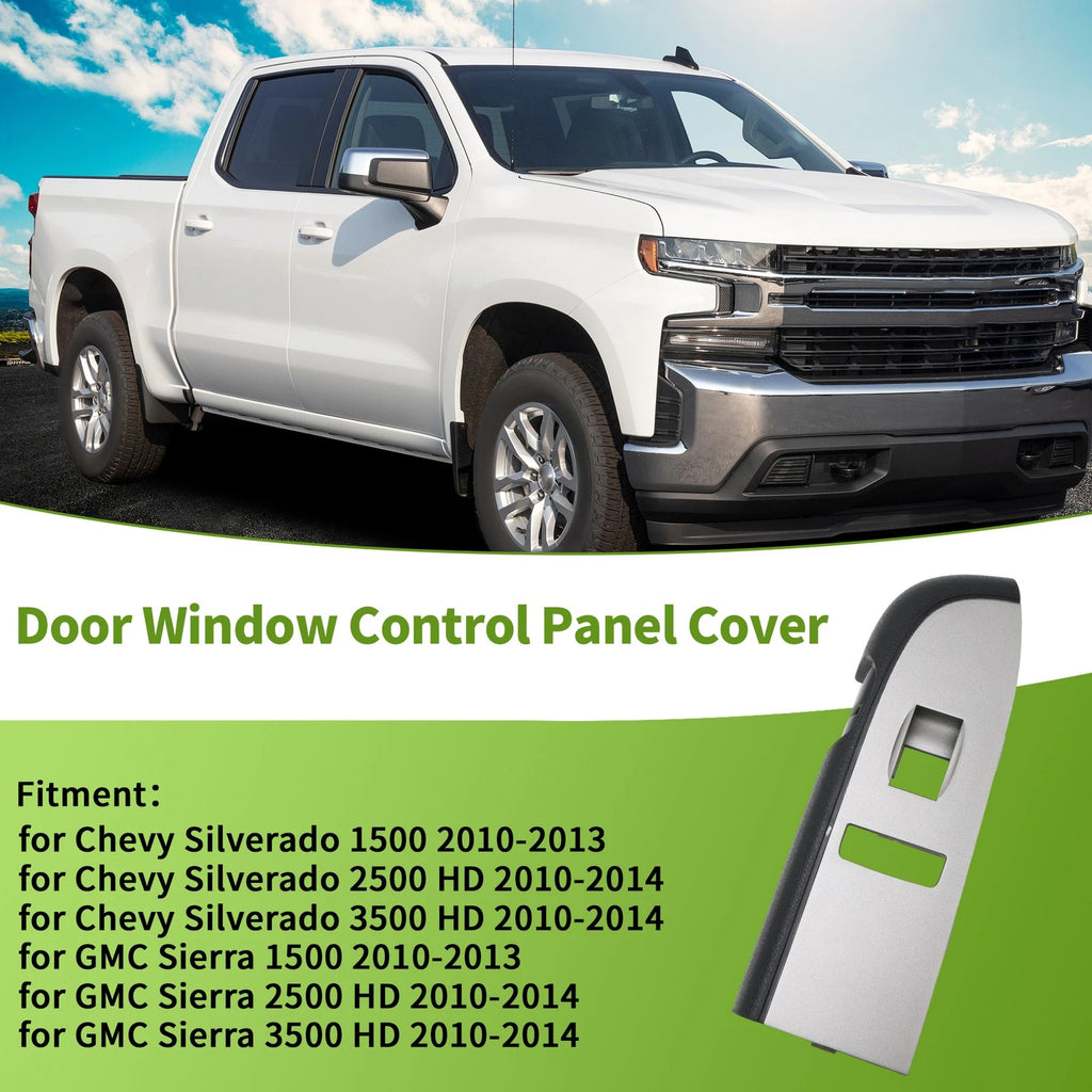 Front Right Side Window Switch Bezel Cover for Chevy Silverado 1500 (2007–2013)