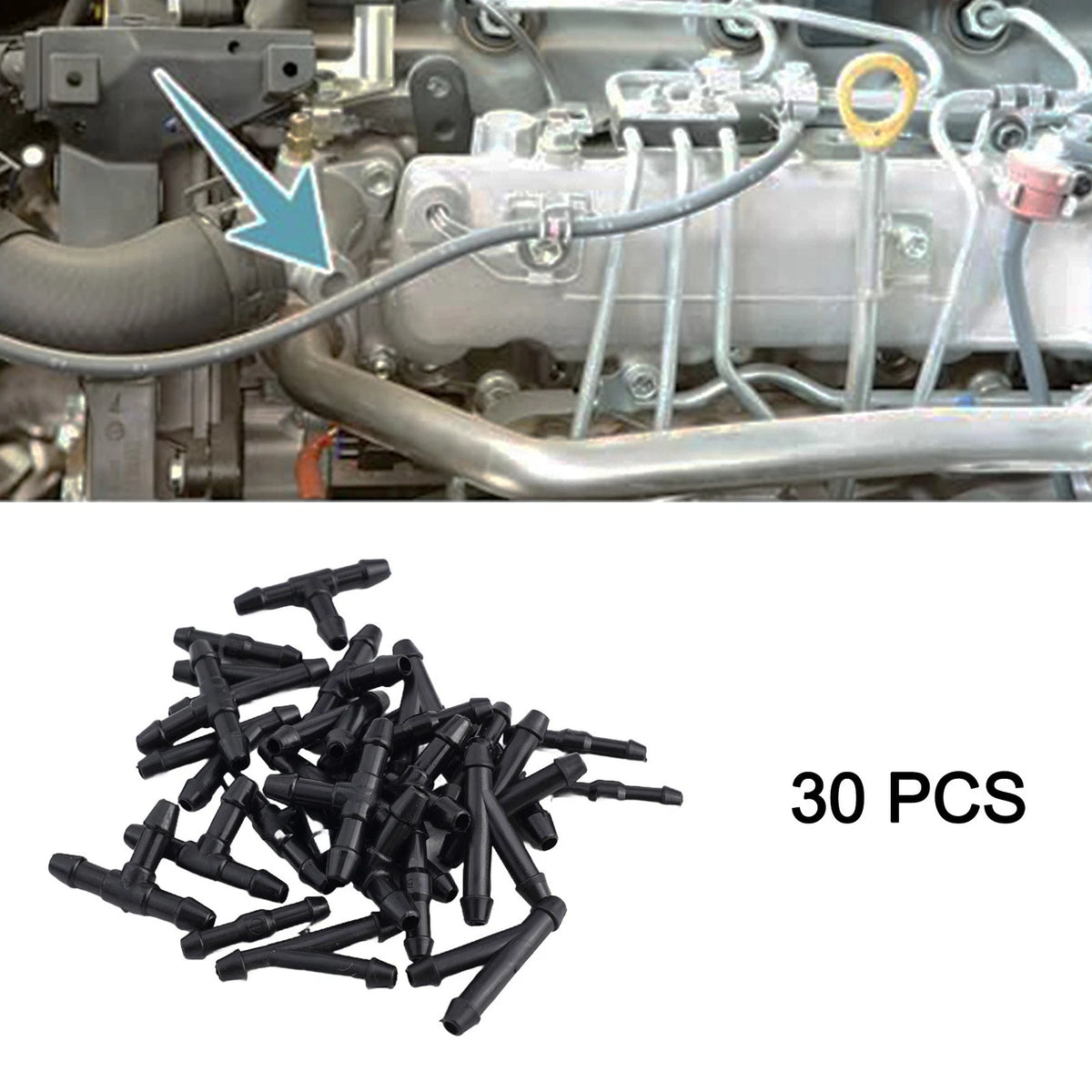 30pcs Windshield Washer Hose Connector for