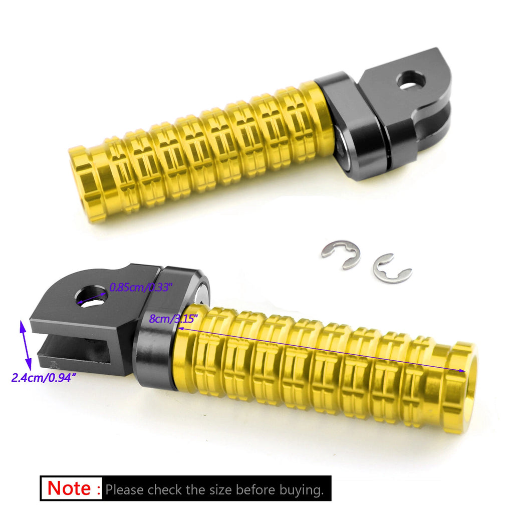 Front Footpegs for Yamaha MT-03 MT/FZ07 MT/FZ09 MT/FZ10 FZ8 FZ1 Tracer900 (2016–2023) Gold