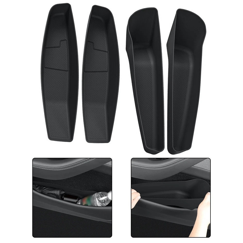 Set of 4 Door Side Pocket Storage Boxes for Tesla Model Y (2025)