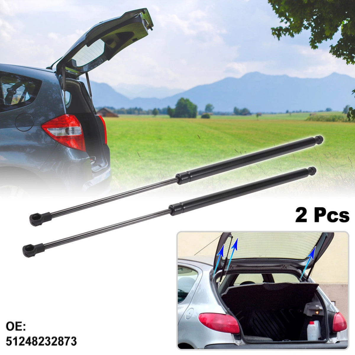 Rear Hatch Lift Support Gas Struts Replacement for BMW 3 Series E46 Touring (1999–2006)