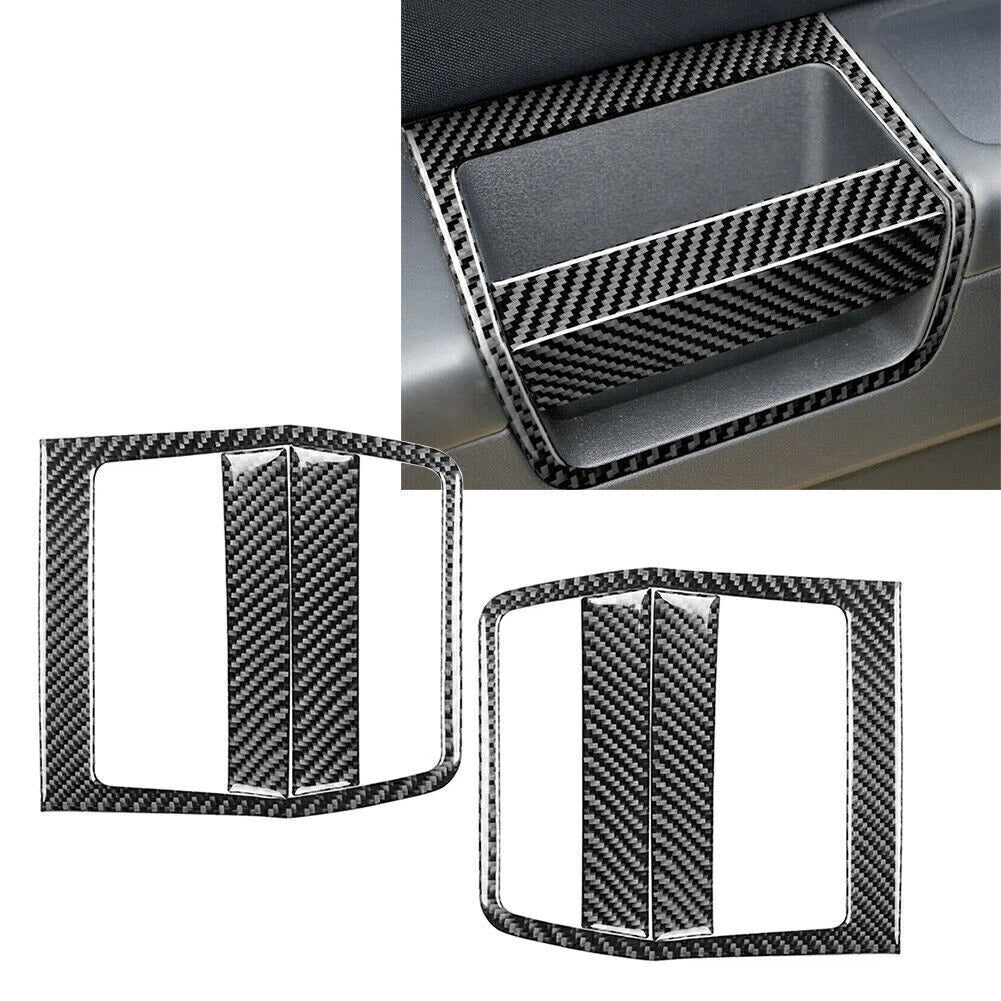 Carbon Fiber Interior Door Pusher Panel Cover Trims for Dodge Challenger (2008–2014)