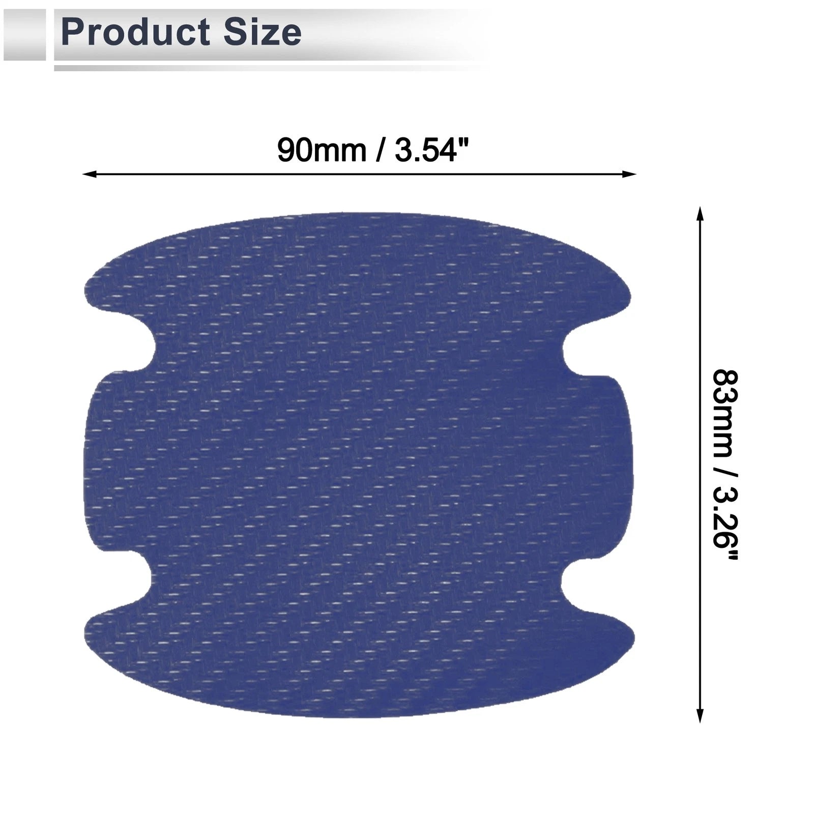 Door Handle Sticker for Auto (83x90mm) - Protective Film Blue