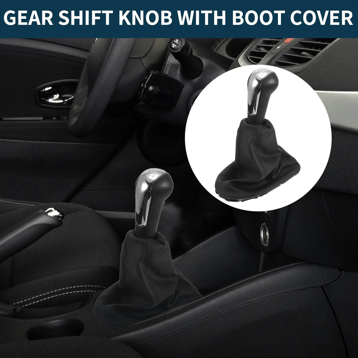 Gear Shift Knob with Cover Faux Leather for Chevrolet Spark (2011–2016)