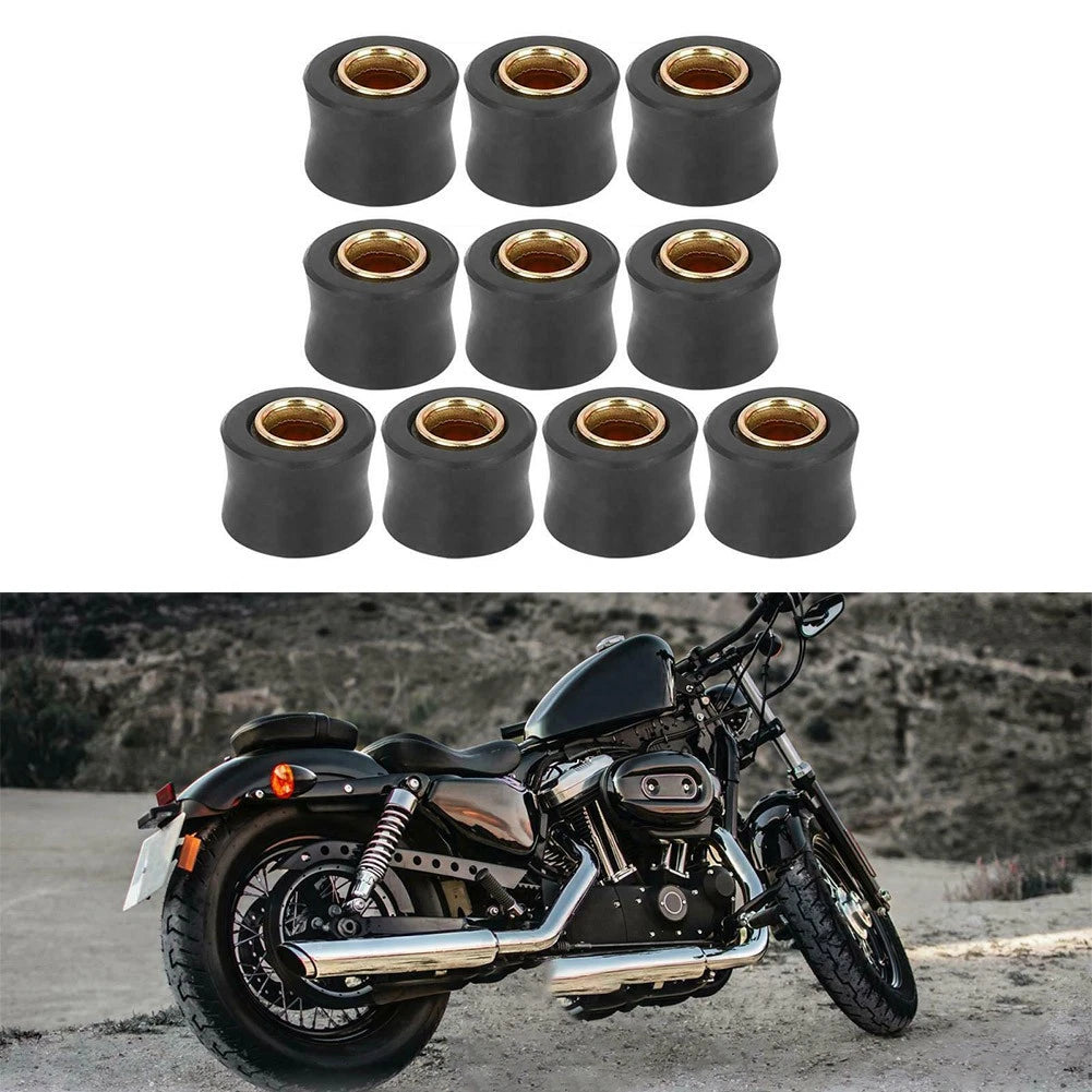 Set of 10 10mm Rear Shock Absorber Rubber Bushing for