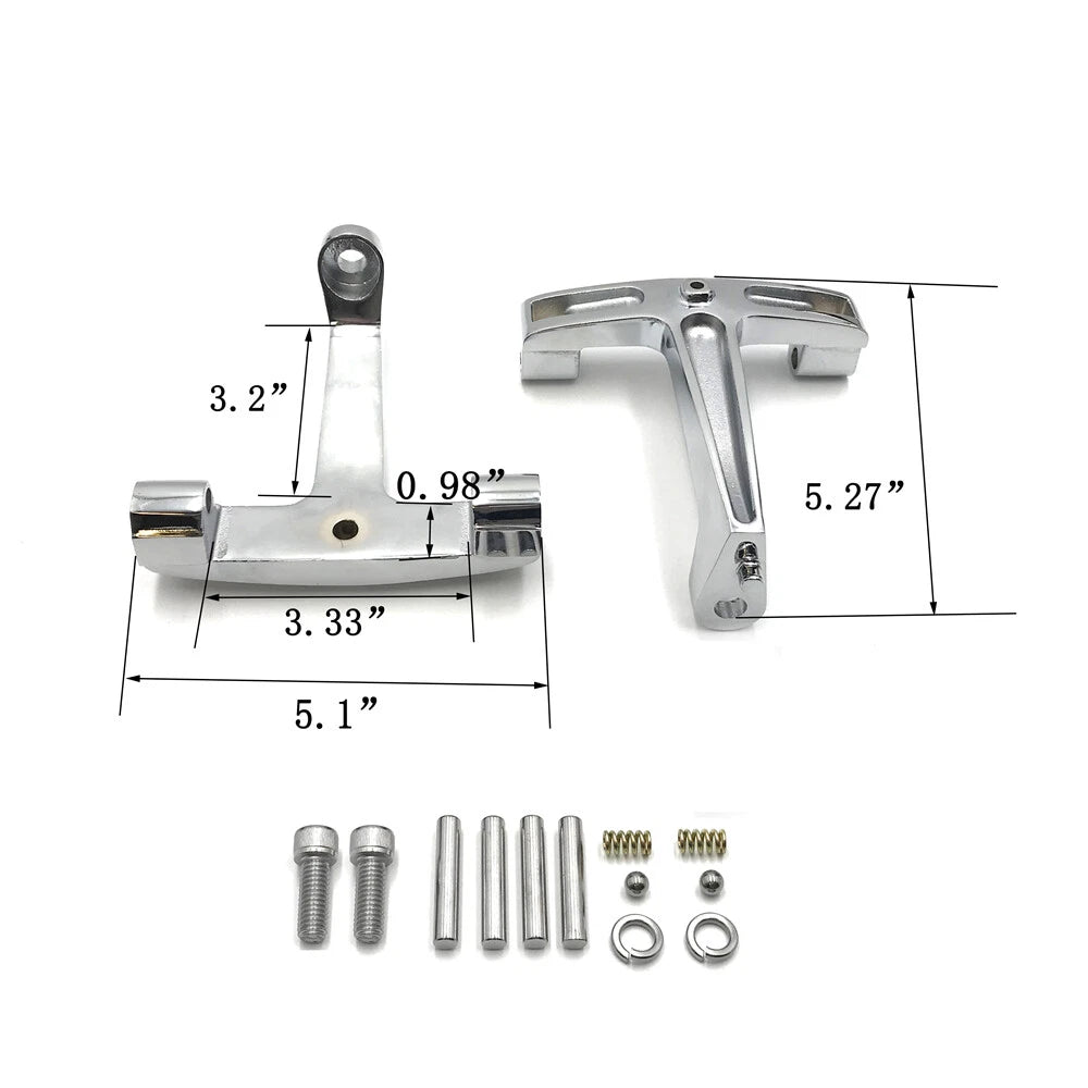 Chrome Leaf Knob for Harley Touring (1993–2008)