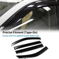 Window Deflectors Side Window Vent Visors Black 1 Set for Toyota Highlander (2014–2019)