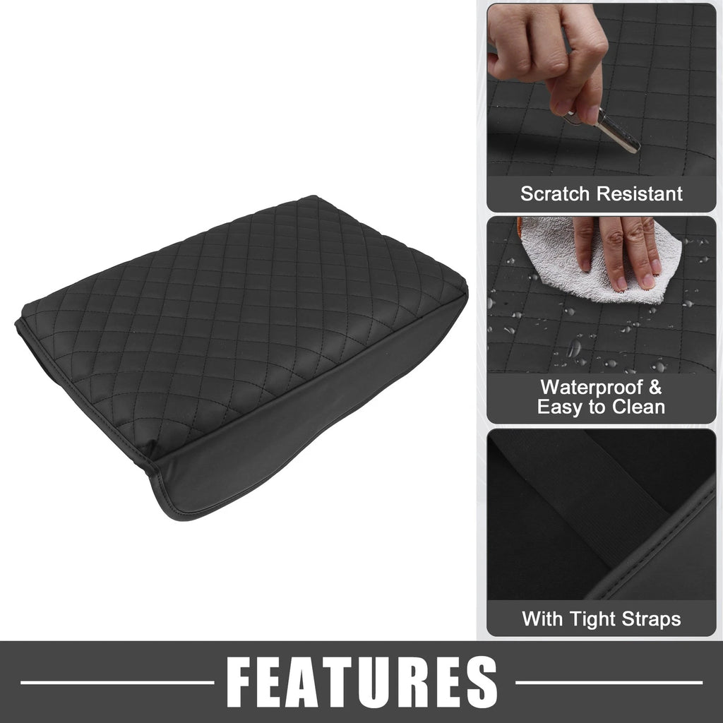 Center Console Armrest Seat Box Cover Replacement for Dodge Ram 1500 2500 3500 (Black)