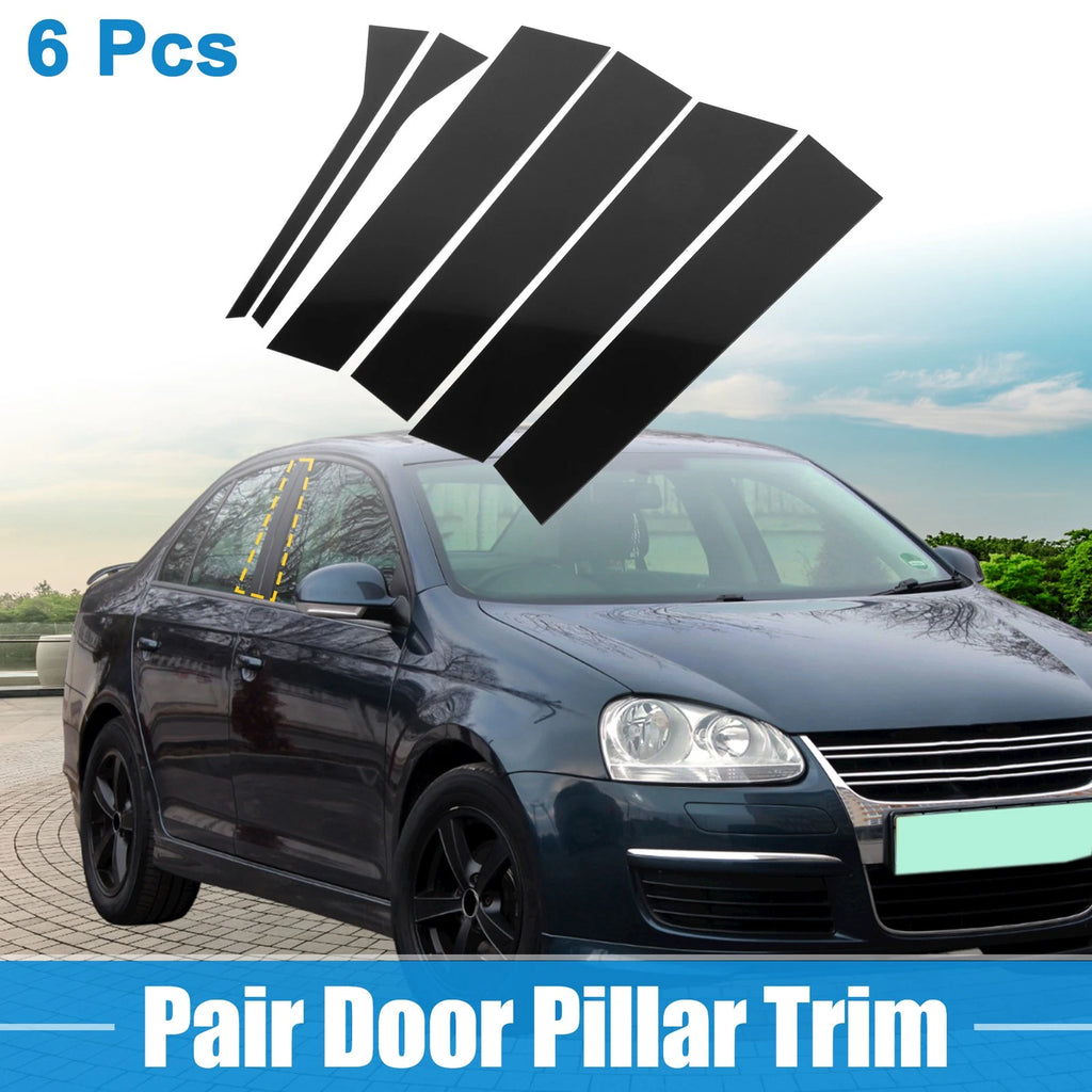 6Pc Windshield Pillar Trim Exterior Garnish for VW Jetta (2006–2010)