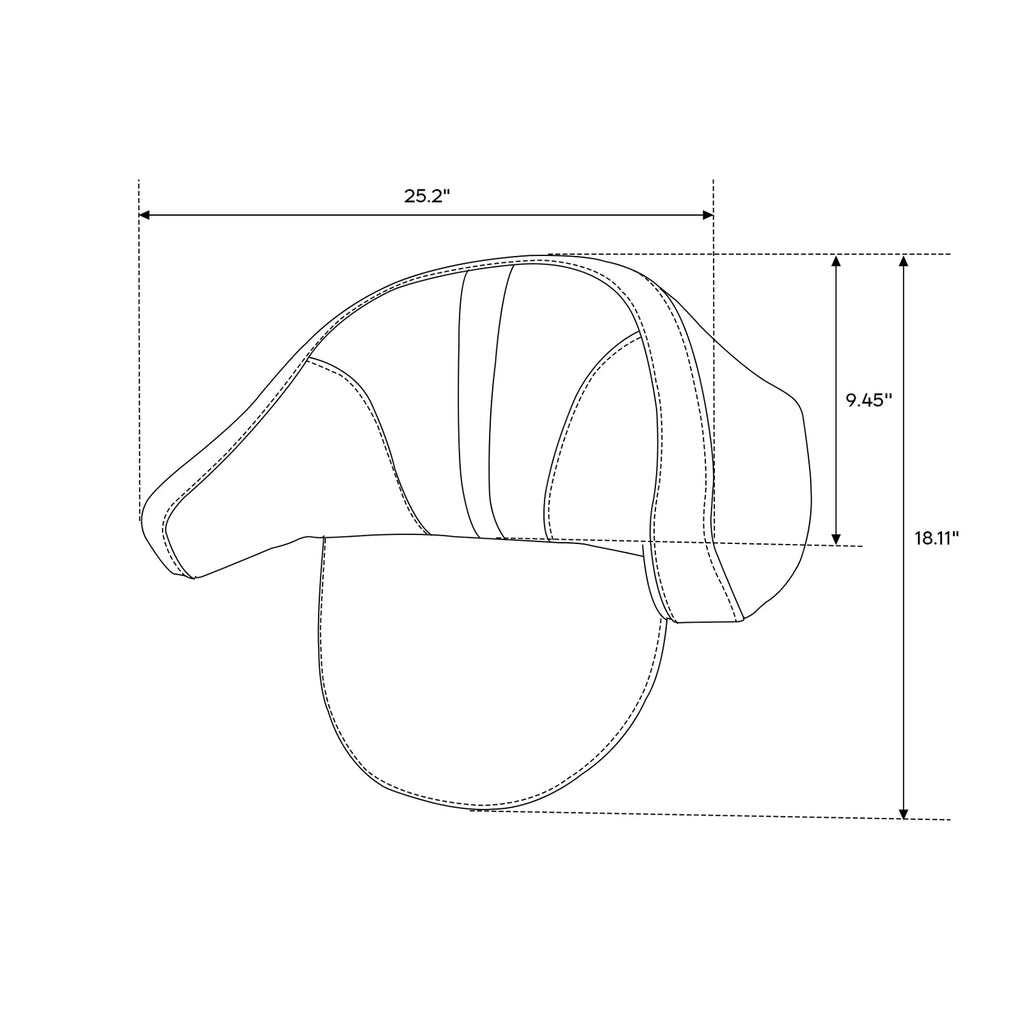Trunk Backrest Pad for Harley Touring Street Glide (1997–2013)