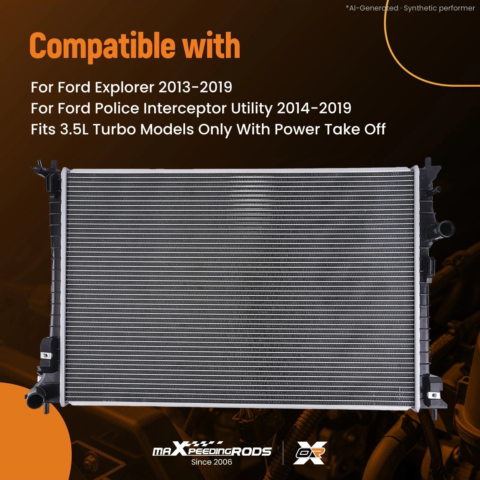Engine Radiator for Ford Explorer/Police 3.5L (2013–2019) DB5Z8005A