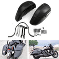 Universal Classic Motorcycle Hard Bags Saddlebags & Mounting Kit