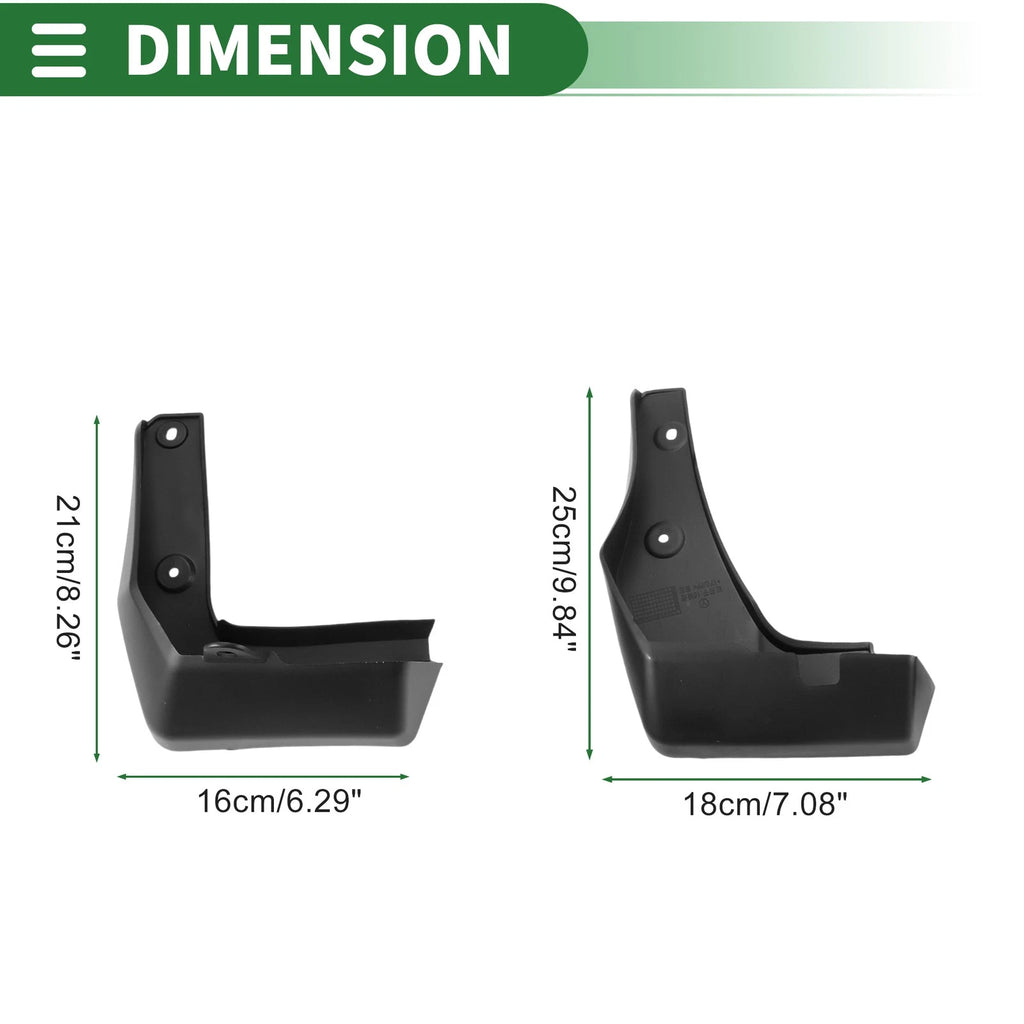 Mud Flaps Splash Guards Front & Rear Set for Honda Greiz (2015–2019)