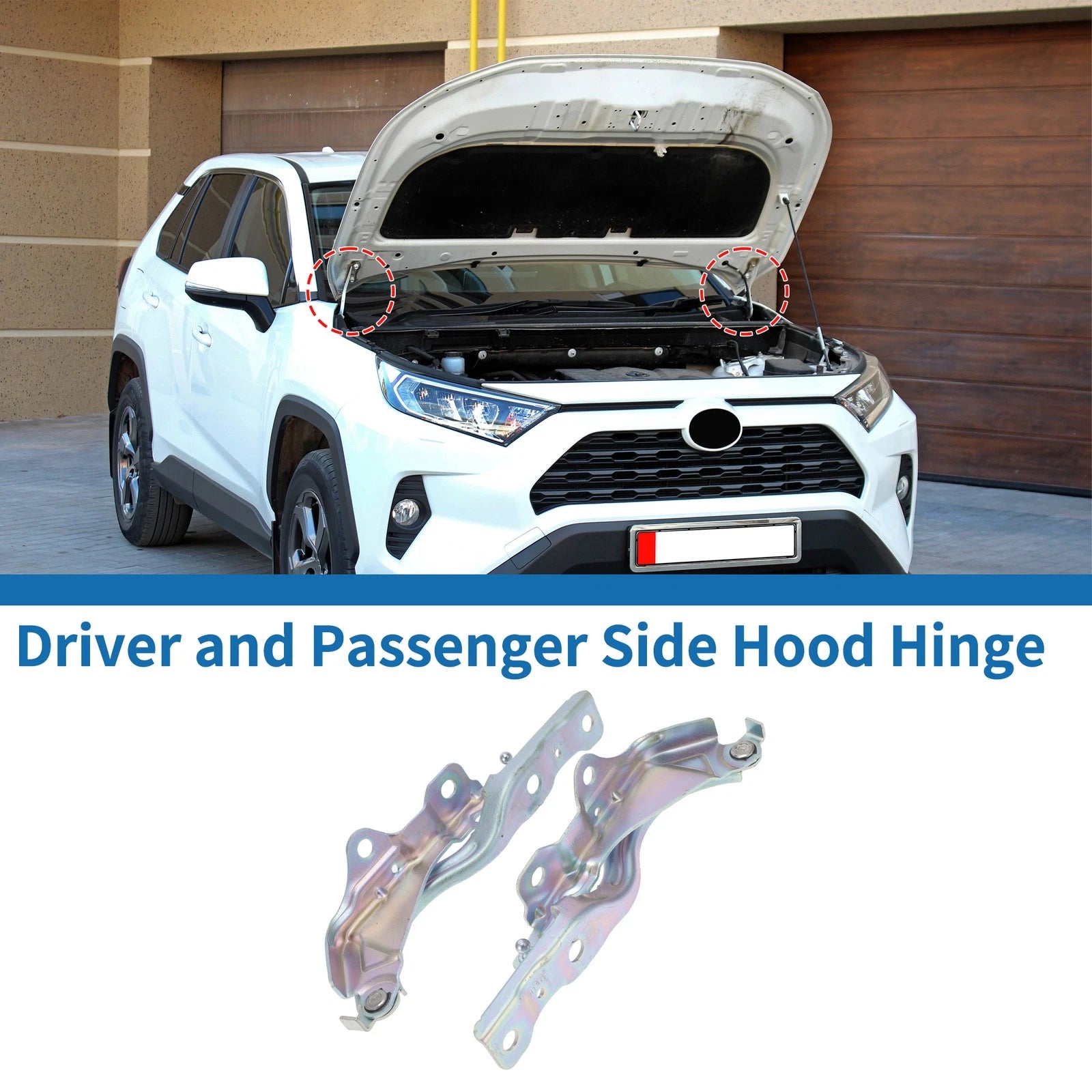 Hood Hinges Front Bonnet Bracket Replacement for Hyundai Sonata 2015-2019