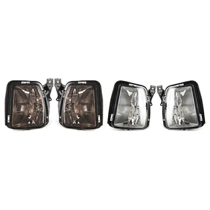 Clear/Black Front Fog Light Lamps LH+RH for Dodge RAM 1500 (2013–2017)