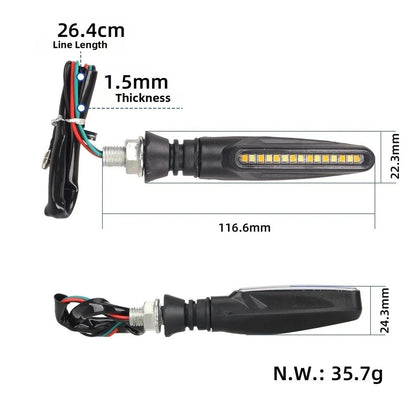 White Daytime Running Light Yellow Sequential Turn Signal Kit for Scooter
