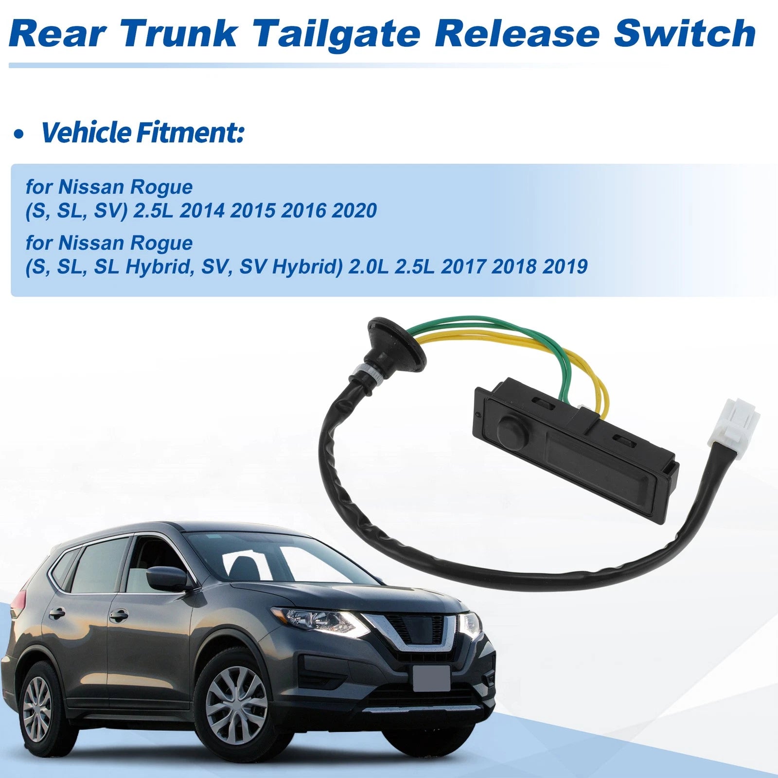 Tailgate Release Button Trunk Switch for Nissan Rogue (2014–2020) No. 253804BA1A