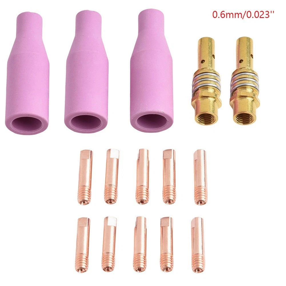 15PCS Nozzle Kit for 15AK MIG Welding Torch with Metal Tips