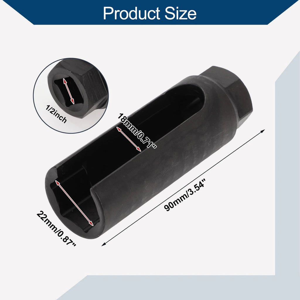 Oxygen Sensor Socket 22mm for Universal Vehicles (1/2 inch, 6 Point)
